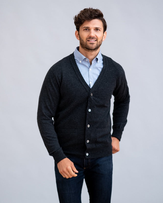 William Lockie x Frans Boone Cashmere Cardigan Steve Teal